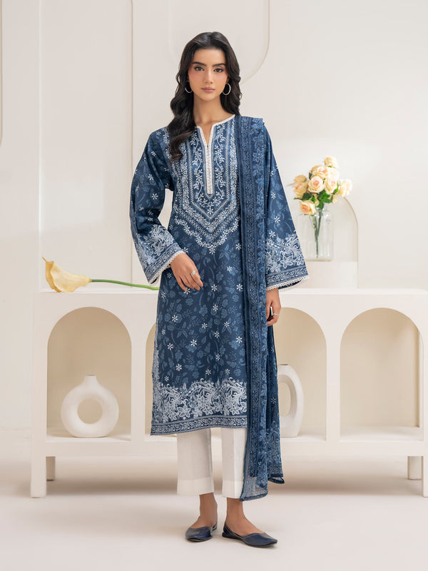 2 Piece Cambric Suit-Paste Print (Unstitched)