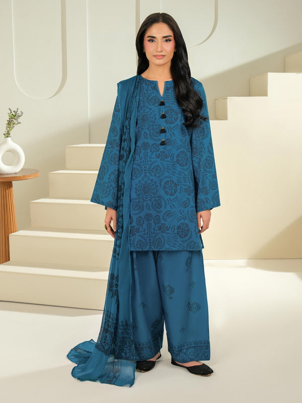 3 Piece Cambric Suit-Printed (Unstitched)