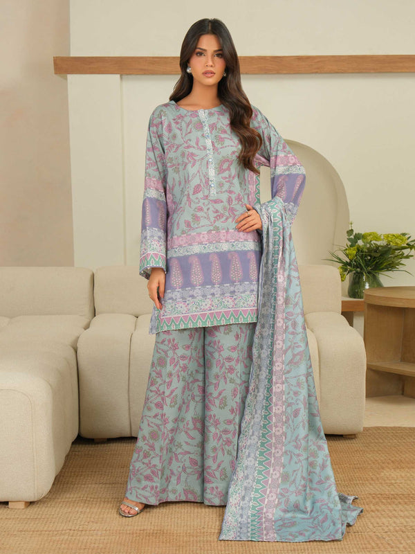 3 Piece Khaddar Suit-Printed (Unstitched)