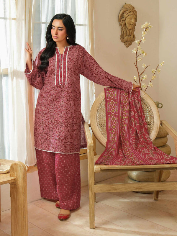 3 Piece Khaddar Suit-Printed (Unstitched)