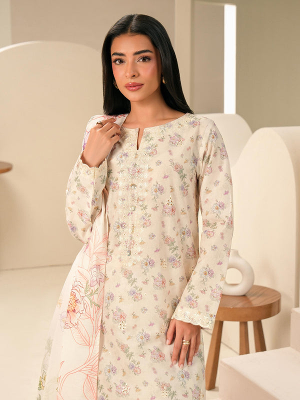 3 Piece Lawn Suit-Embroidered (Unstitched)