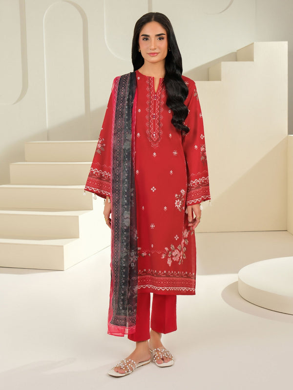 3 Piece Cambric Suit-Printed (Unstitched)