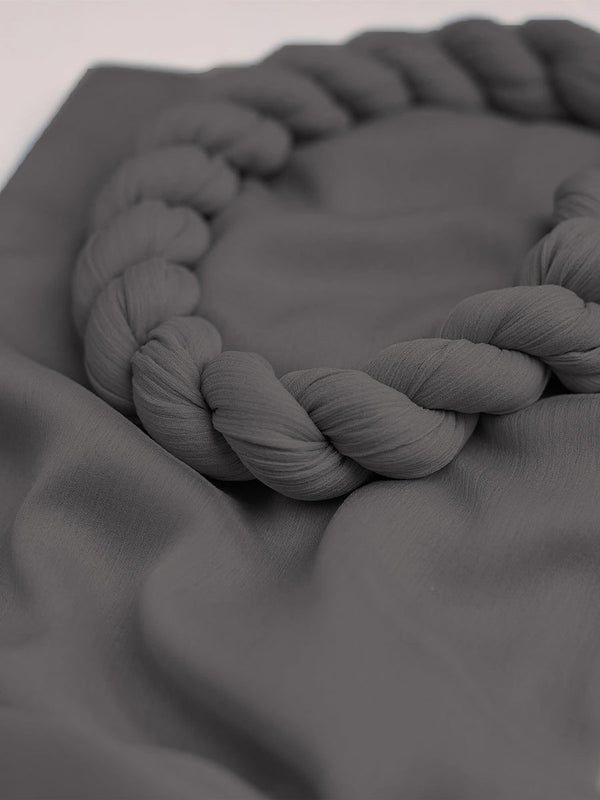 1PC Dyed Crinkle Chiffon Dupatta