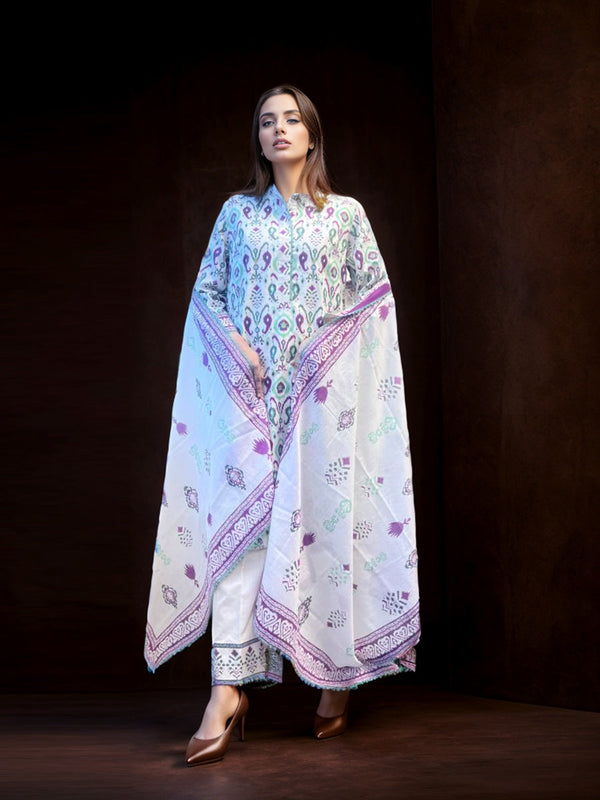 3Pc Stitched Printed Lawn suit