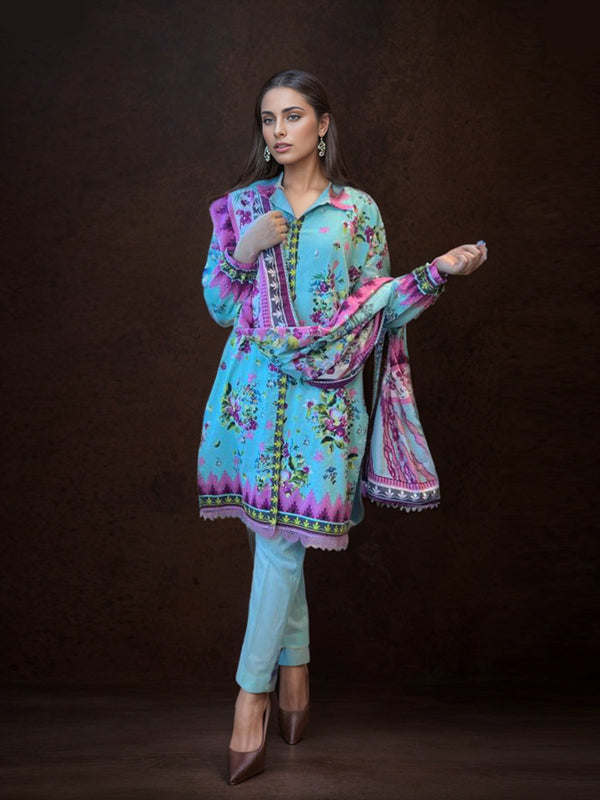 3Pc Stitched Printed Lawn suit