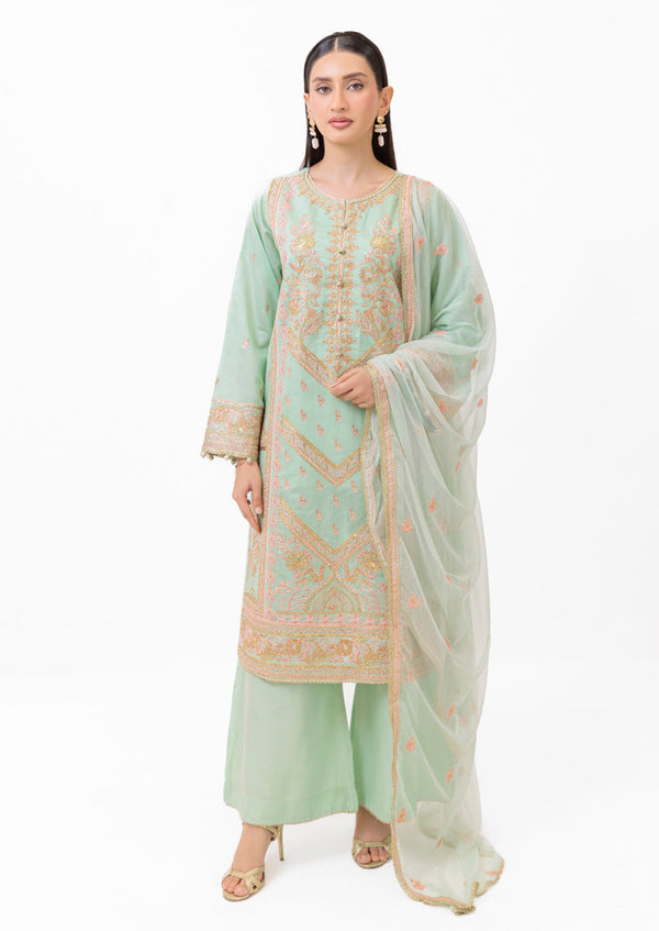 Green-Cotton Net-3 Piece (W25FE3004)