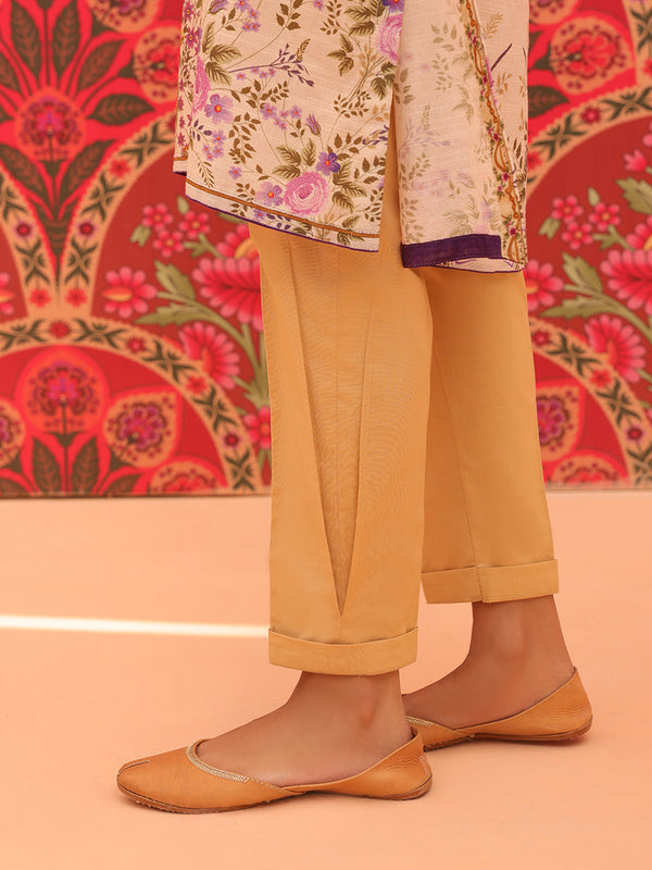 1PC Plain Cotton Stitched Trouser