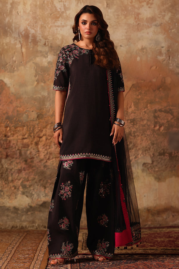 3-PC Embroidered Raw-Silk Suit CMA-5-066