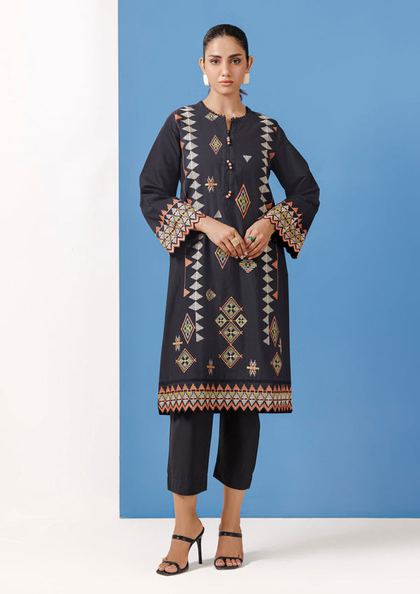 Black-Cotton Silk-2 Piece (WPS25SE2001)