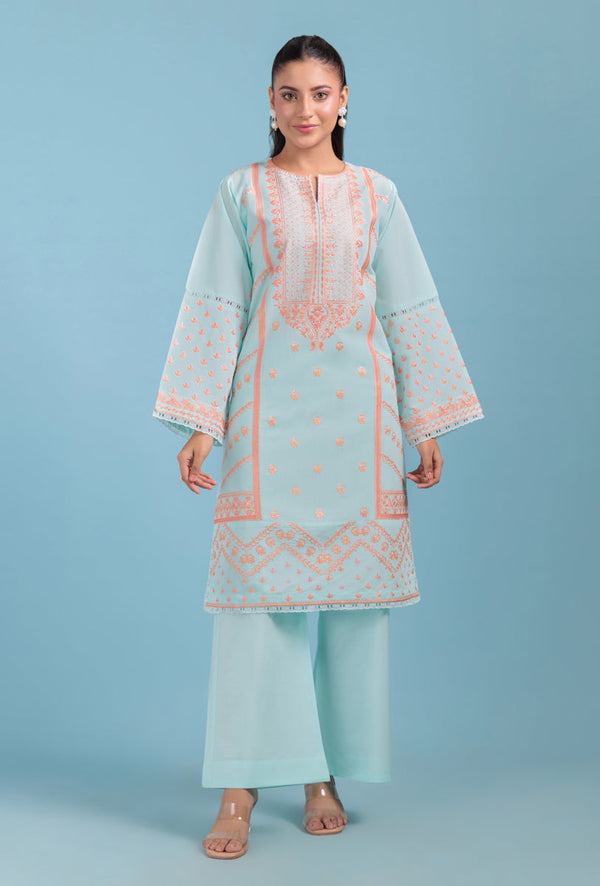 Ice-Blue-Cotton Silk-2 Piece (WPS25SE2041)