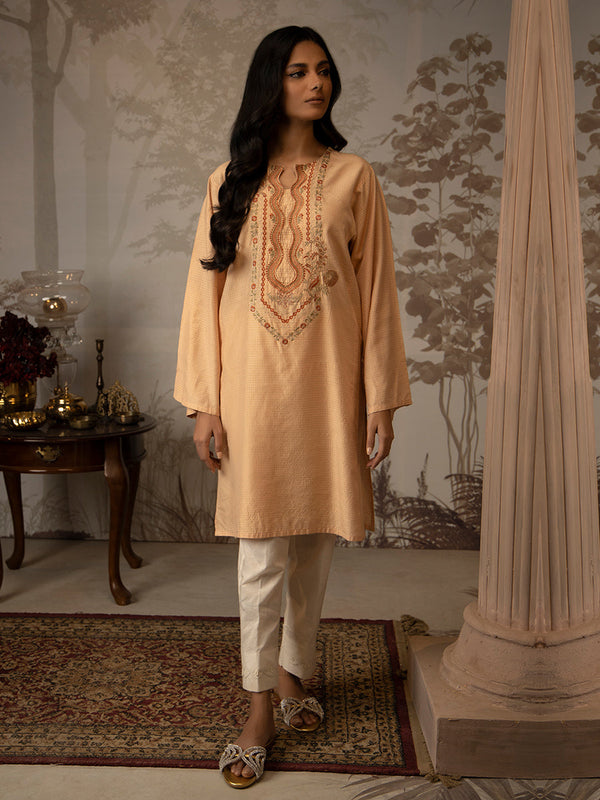 1Pc Solid Embellished Stitched Shirt