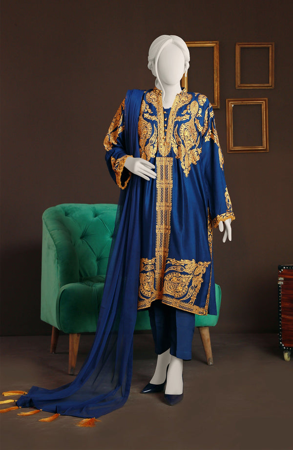 BLUE ORCHID STITCHED3 PIECE