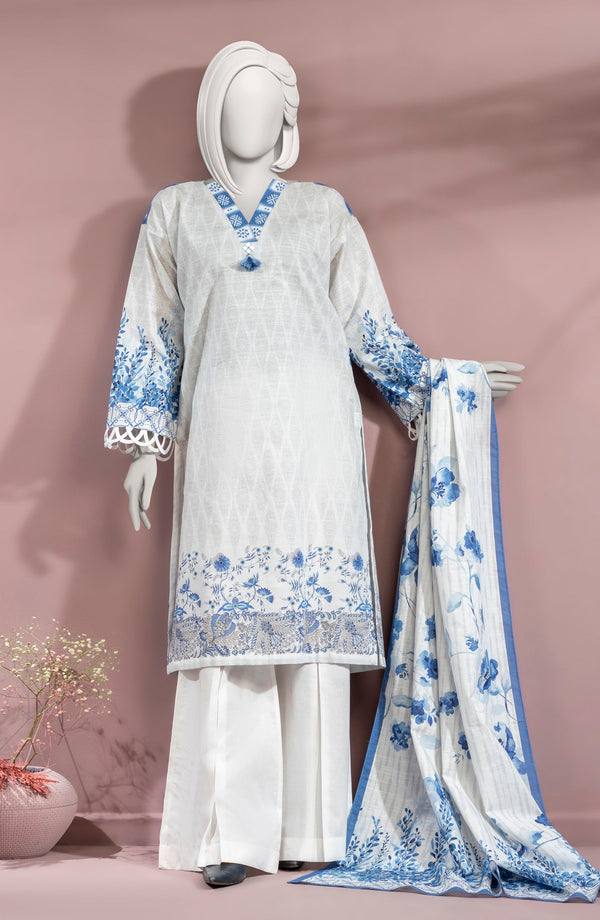 WINTER'24 PRINTED SLUB VISCOSE 3PCS UNSTITCHED