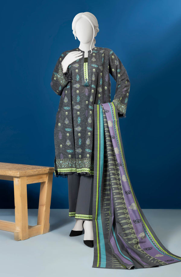 PRINTED KHADDAR  STITCHED3 PIECE