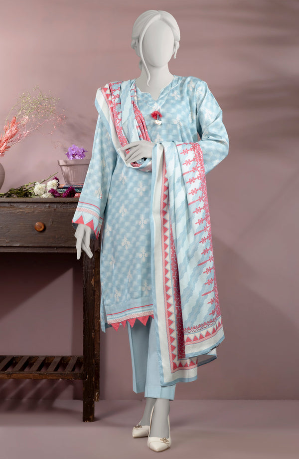 PRINTED DOBBY VISCOSE 3PCS UNSTITCHED