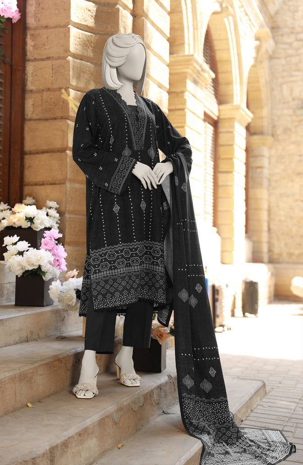 PRINTED TWILL VISCOSE 3PCS UNSTITCHED