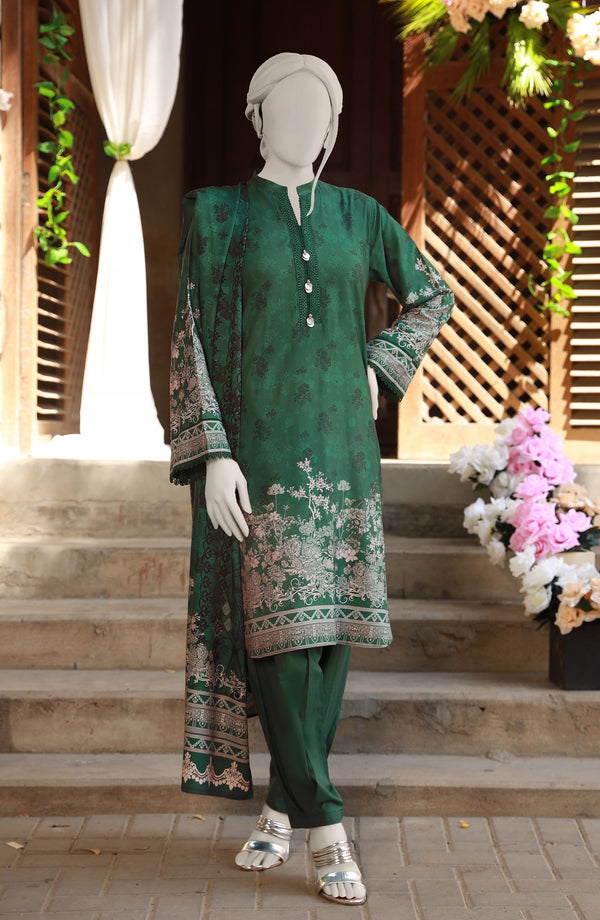 PRINTED TWILL VISCOSE 3PCS UNSTITCHED