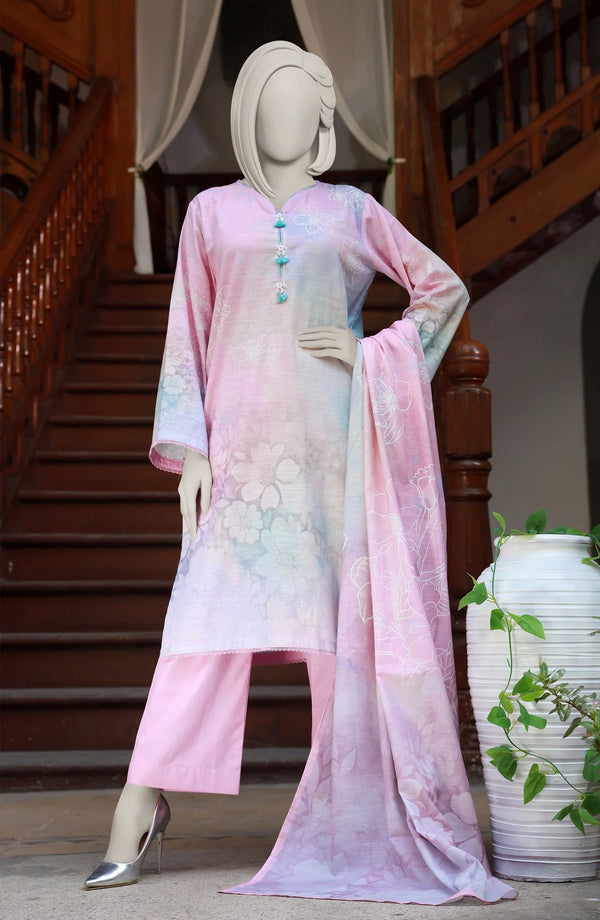 PRINTED KHADDAR STITCHED 3 PIECE