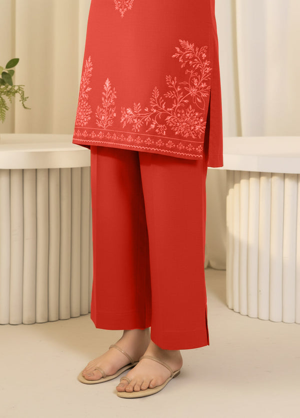 Unstitched Dyed Slub Cotton Trouser Fabric