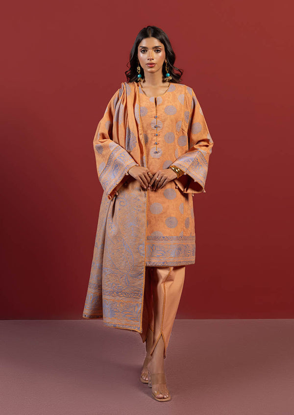 Orange-Jacquard-3 Pc (WUS25JD3029)