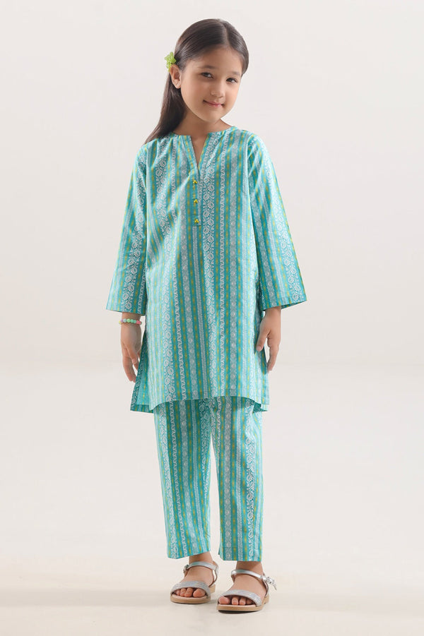 Printed Lawn Stitched 2 Piece (Shirt/Trouser) For Kids