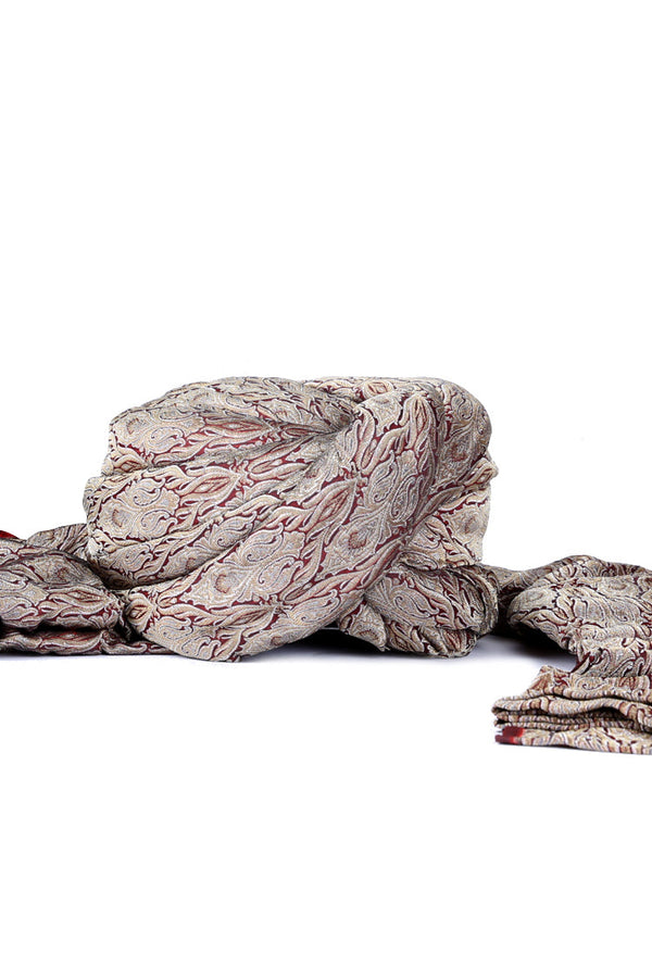 Golden Maroon Turban - TB-043