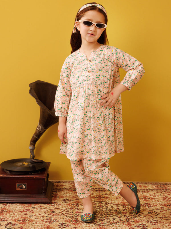 Light Pink Cambric 2 Piece Stitched - ALGR-2PS-LKS-1022