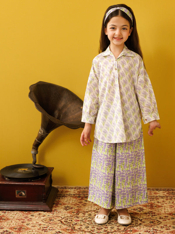 Light Purple Cambric 2 Piece Stitched - ALGR-2PS-LKS-1024