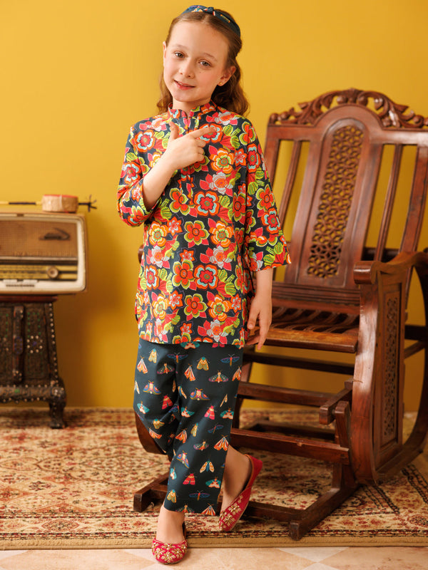 Multicolor Cambric 2 Piece Stitched - ALGR-2PS-LKS-1028