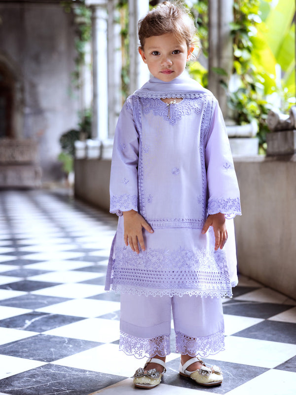 Light Purple Lawn 3Pc Stitched - ALGR-3PS-LS-016