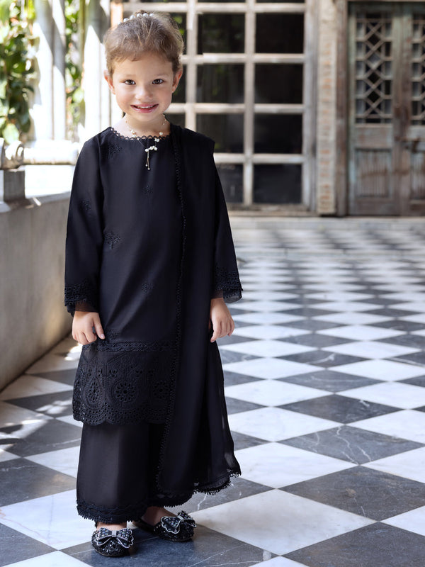 Black Lawn 3Pc Stitched - ALGR-3PS-LS-017