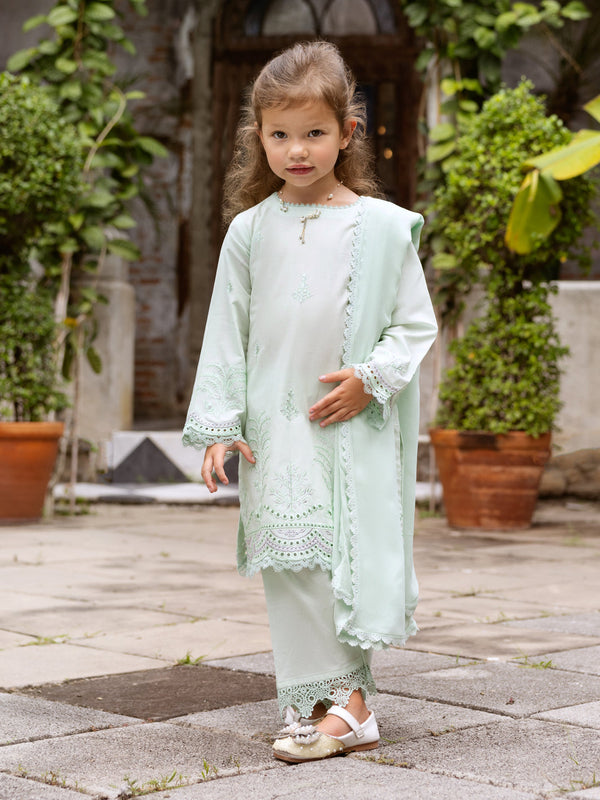 Pistachio Green Lawn 3Pc Stitched - ALGR-3PS-LS-019