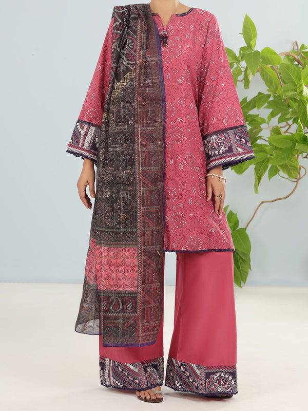 Light Pink Lawn 3Pc Unstitched - ALP-3PS-1902