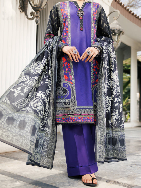 Purple Lawn 3Pc Unstitched - ALP-3PS-1998