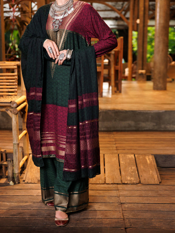 Multicolor Yarn-Dyed Jacquard 3Pc Unstitched - ALP-3PS-2023