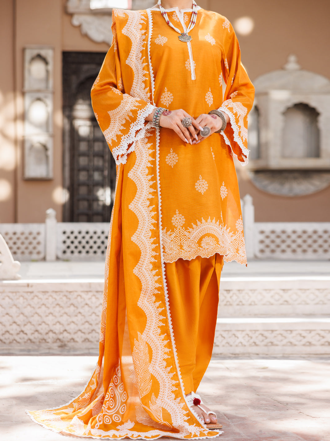 Mustard Lawn 3Pc Stitched - ALP-3PS-2128