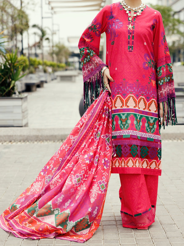 Pink Cambric 3Pc Unstitched - ALP-3PS-2206