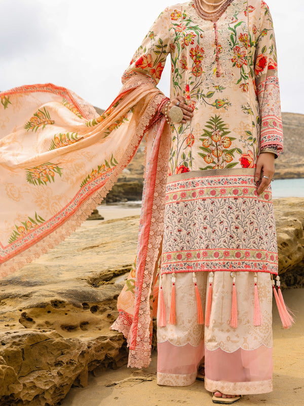 Beige Lawn 3Pc Unstitched - ALP-3PS-2208