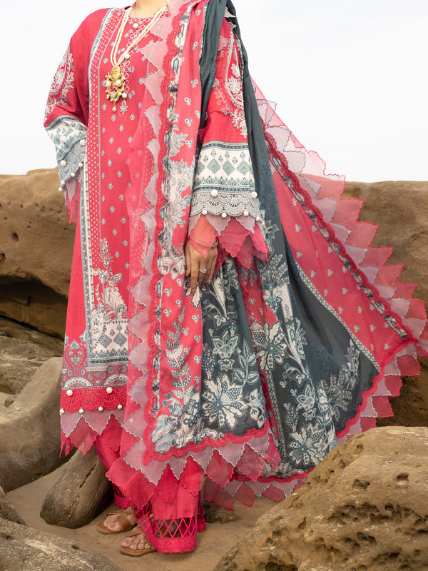 Pink Lawn 3Pc Unstitched - ALP-3PS-2213