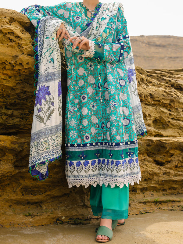 Green Lawn 2Pc Unstitched - ALP-2PS-SLKD-UN-2260