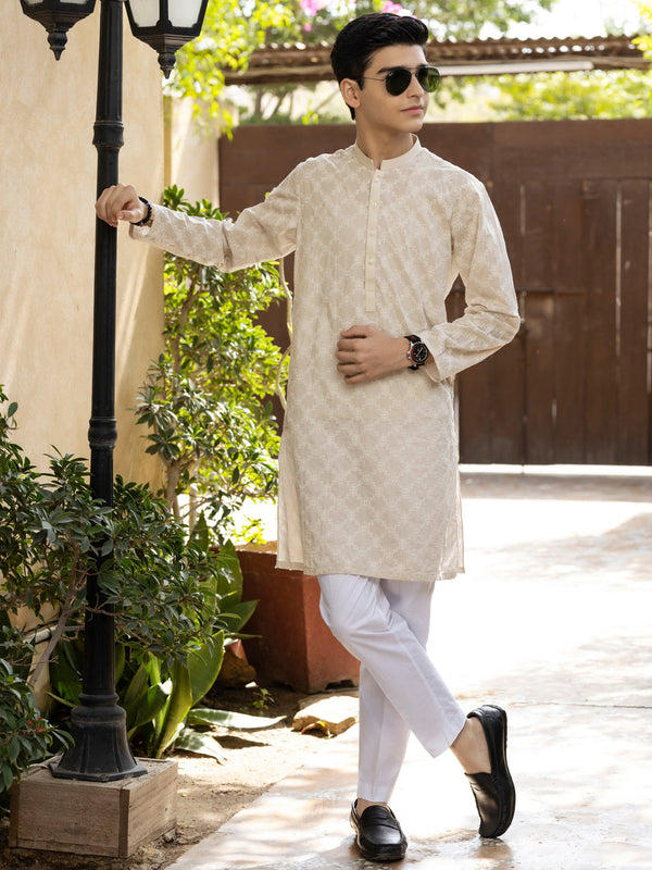 Fawn Cotton Kurta - ALT-K-025C