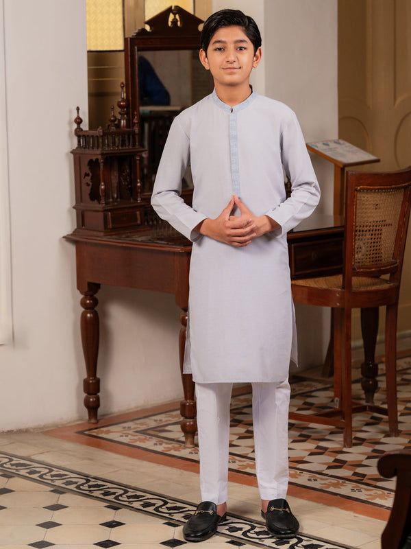 Light Blue Blended Kurta - ALT-K-064