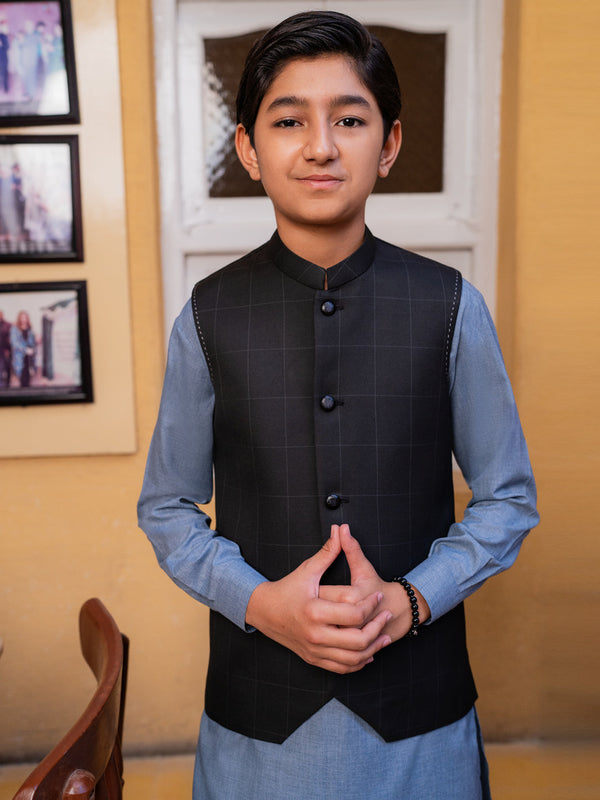 Black Blended Waistcoat - ALT-WC-021