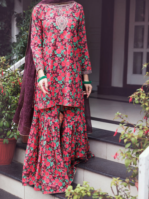 Purple Cambric 3Pc Stitched - AWP-3PS-693