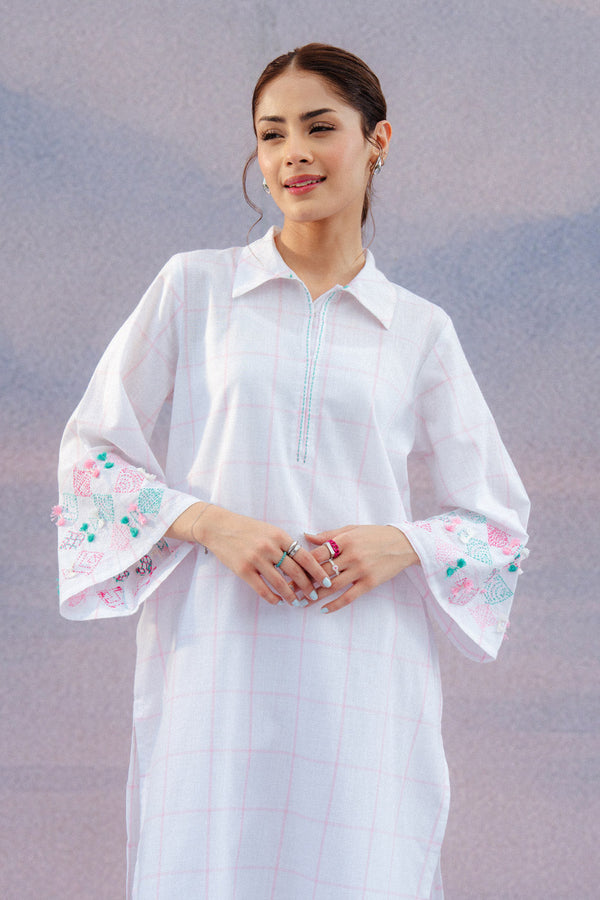 2 PIECE HAND EMBROIDERED YARN DYED SUIT (PRET)