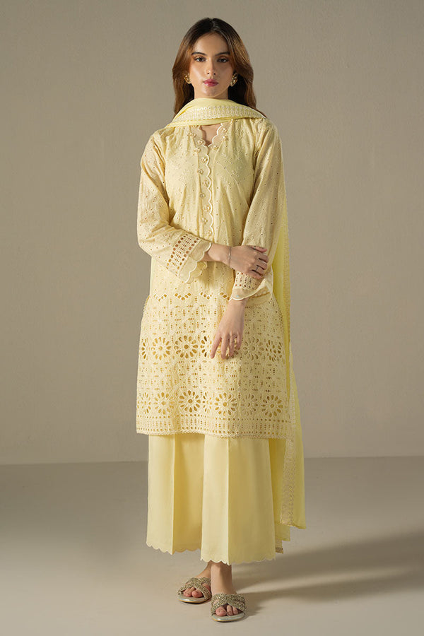LEMON ZEST-3PC (SHIRT,TROUSER & DUPATTA)