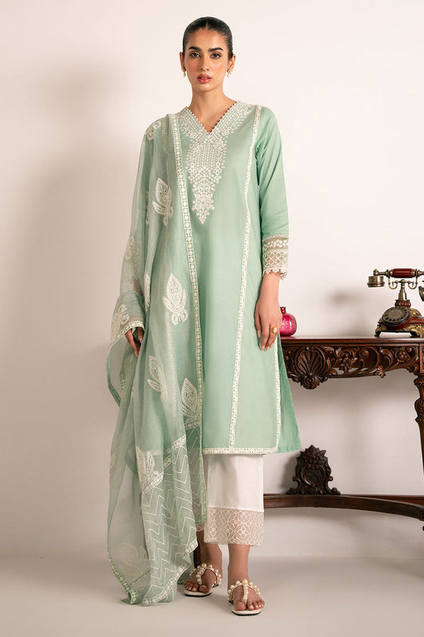 GREEN GLIMMER-2PC (SHIRT & DUPATTA)