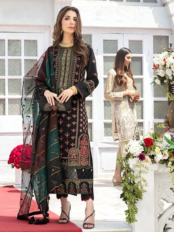 Glitzy-Unstitched 3pc Heavy Embroidered Luxury Chiffon Suit (HC-00004)