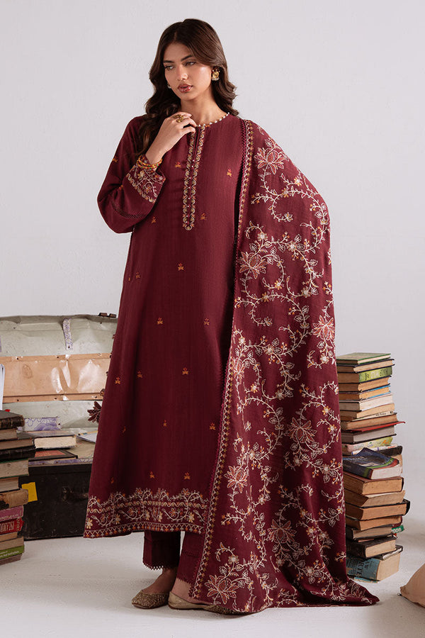 WOVEN ELEGANCE-3PC KHADDAR EMBROIDERED SUIT