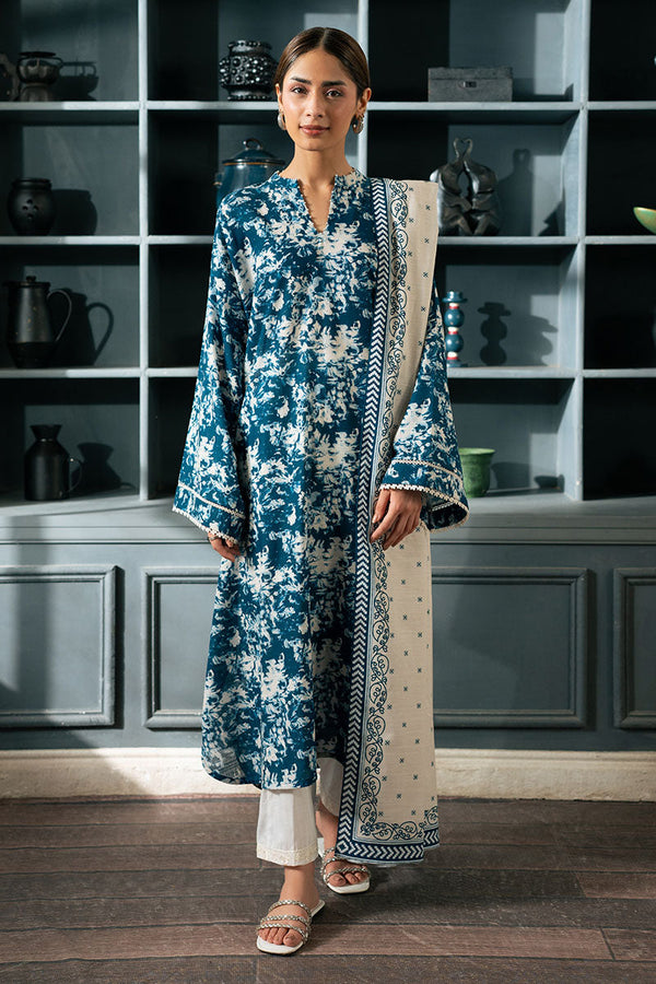 BLUE BLOOM-2PC (SHIRT & DUPPATA)
